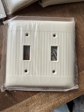 Coperchio interruttore vintage Sierra elettrico avorio a coste bachelite 2 velocità con viti NOS