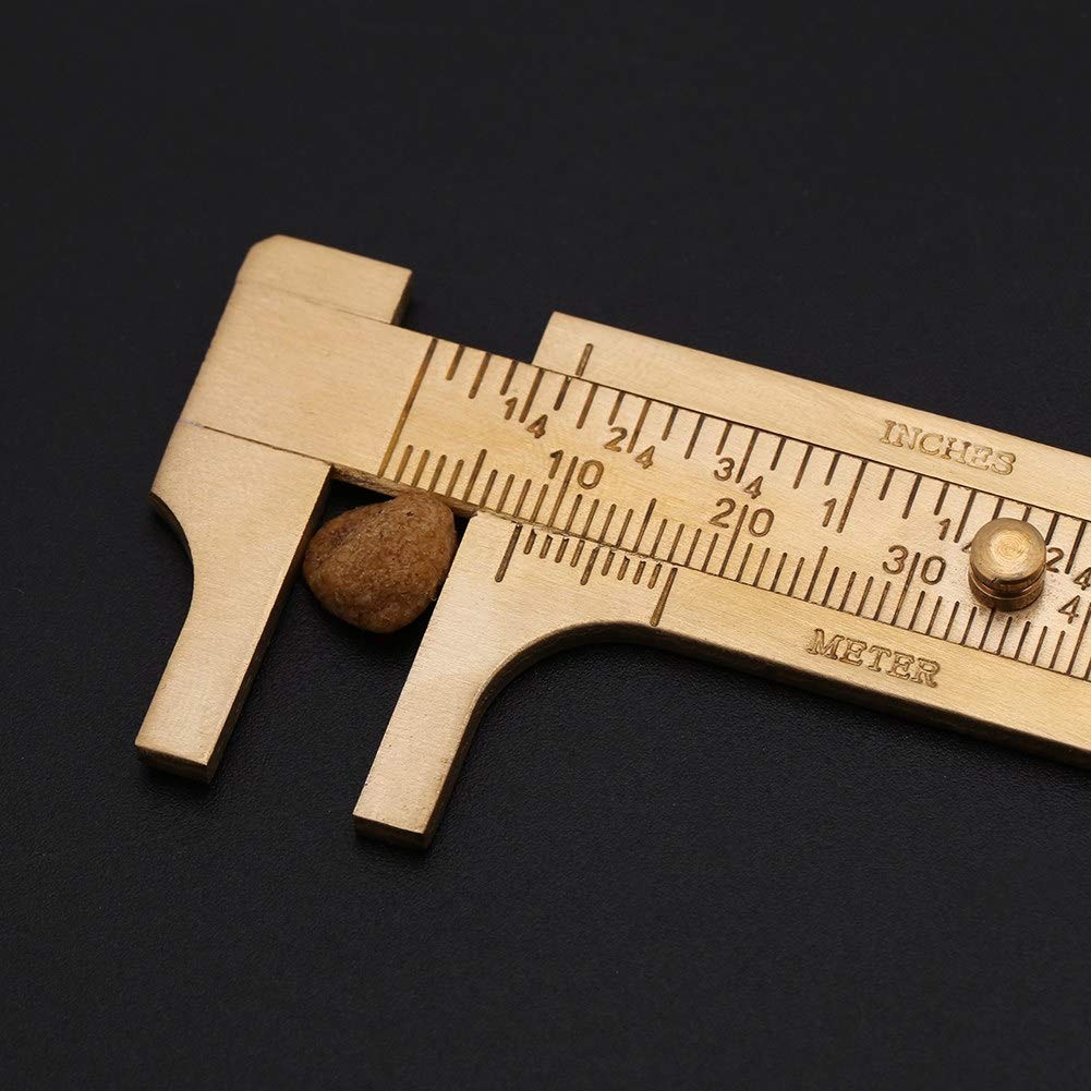 Yosoo Health Gear Vernier Caliper, Double Scale Brass Micrometer Sliding,... 
