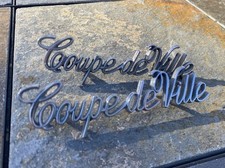 Cadillac Coupe Deville 1973-1986 Script Emblem Original Metal Chrome With Pins