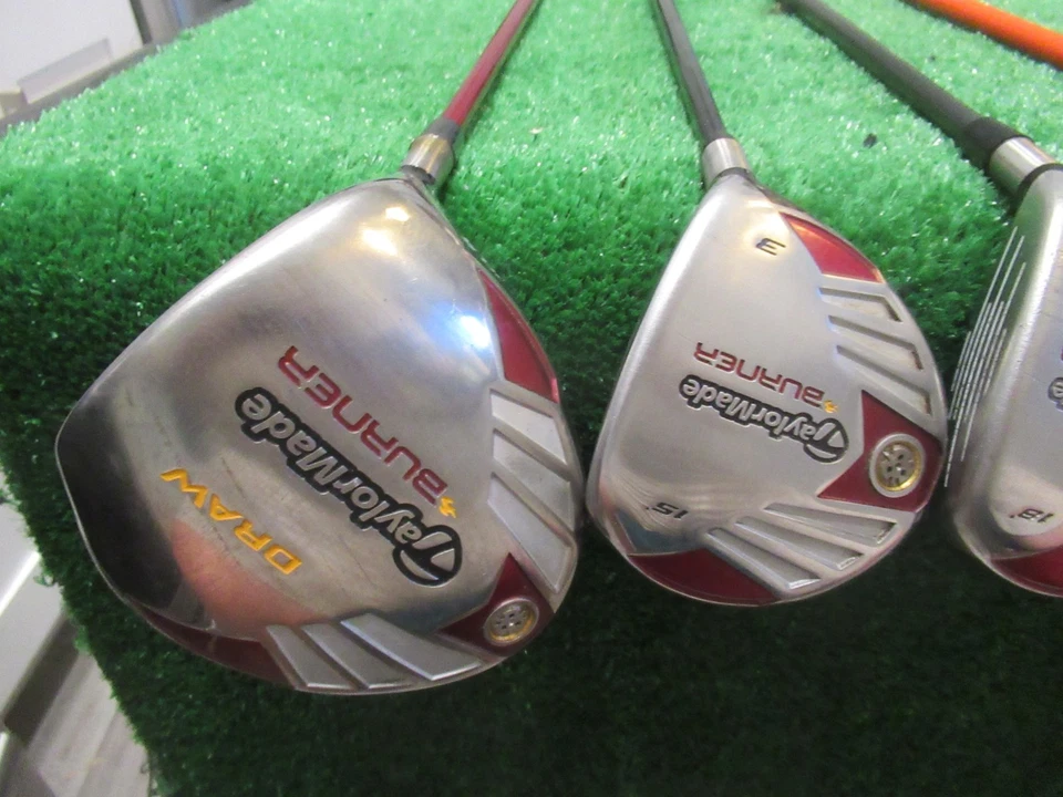 TAYLORMADE 2007 BURNER 10.5* DRIVER 3 & 5 WOOD & HYBRID 3 SET MIXED GRAPHITE RH - Image 2 of 4