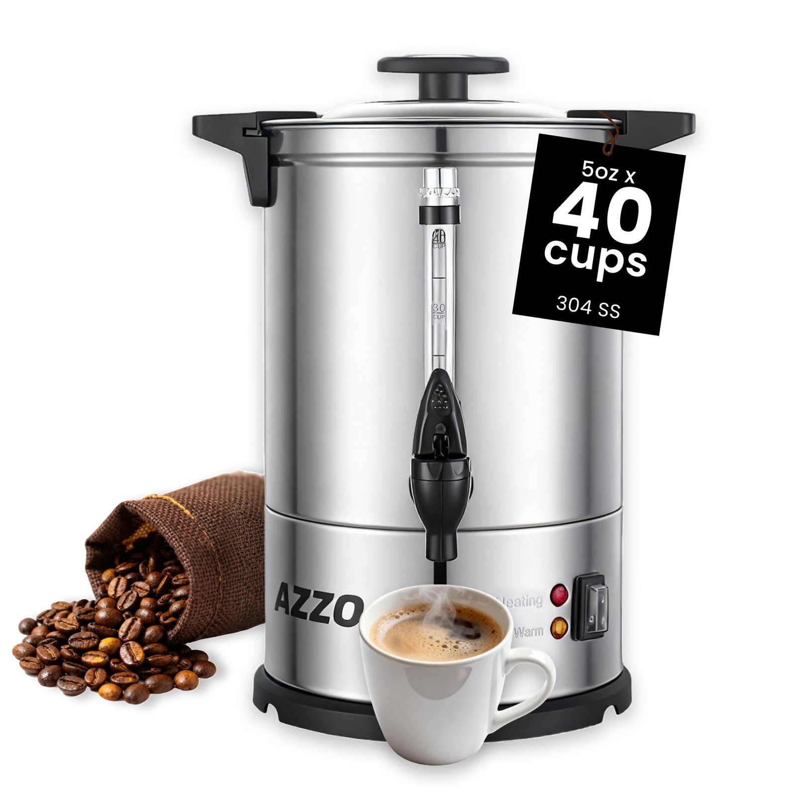 40-cup Large Coffee Urn With Percolator Coffee Pot El...