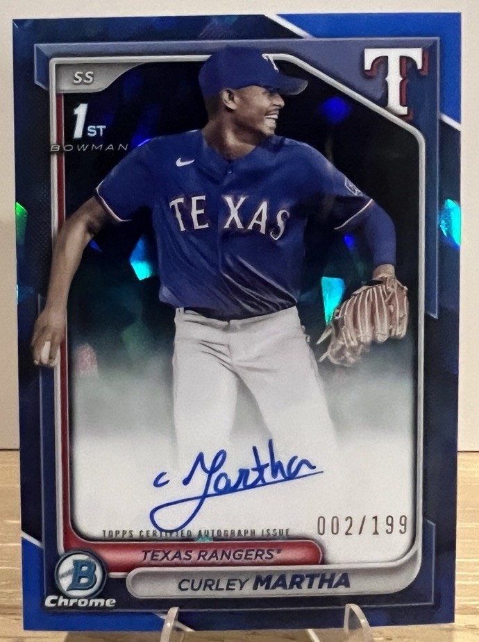 2024 Bowman Chrome Sapphire - Curley Martha 1st Bowman Auto #CSPA-CM /199 (AU)