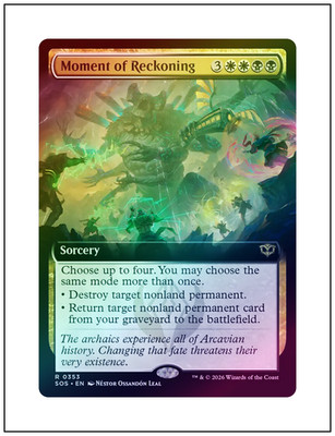 1x Moment of Reckoning, Extended Art Foil, Secrets of Strixhaven, MTG NM