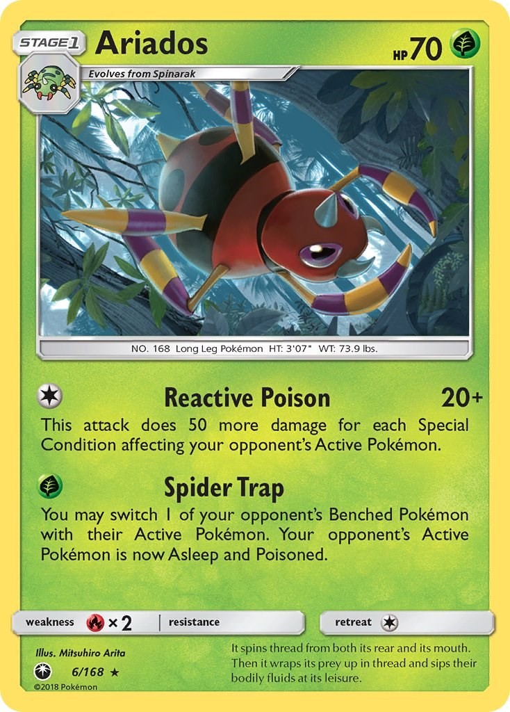 Ariados - 6/168 - LP - SM - Celestial Storm
