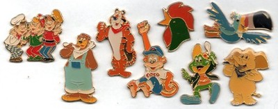  Pin-Konvolut 8 Kellogg´s Pins Corn Flakes Frosties Tony Tiger Smacks Werbung 