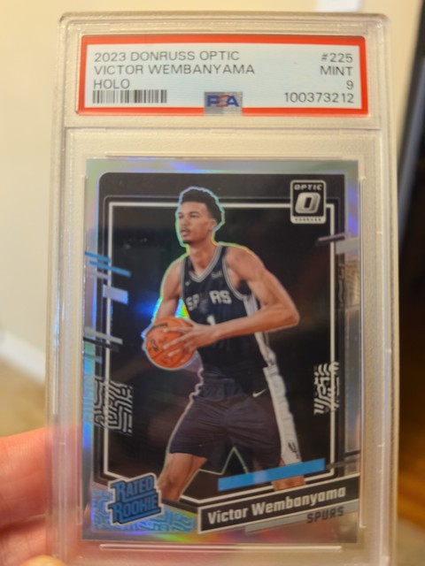 2023-24 Donruss Optic Rated Rookie Victor Wembanyama RC Silver Holo Prizm PSA 9