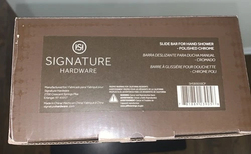 Signature Hardware 30" Traditional Slide Bar for Hand Shower - Polished Chrome - Picture 1 of 2