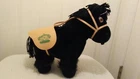 Rare Vintage Cabbage Patch Kids Plush Black Horse with Saddle+Harness 1984 16"