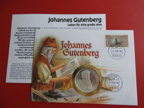 *Numisbrief Johannes Gutenberg mit 1 Unze 999 Silber* (ALB38)