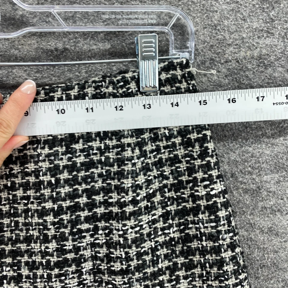 Harold's Skirt Women L Large Black Plaid Wool Lined A-Line Midi Zipper Mid Rise - Image 3 of 4