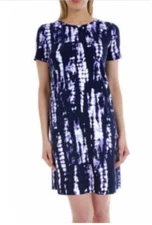 ELLEN TRACY WOMEN'S SIDE POCKET COTTON DRESS (MOOD IND TIE DYE XXL)NWT