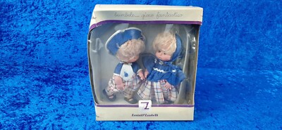 D7 ZANINI E ZAMBELLI VINTAGE DOLL PUPPEN LARRY UND LISA MOD 491 MINI TYP FURGA