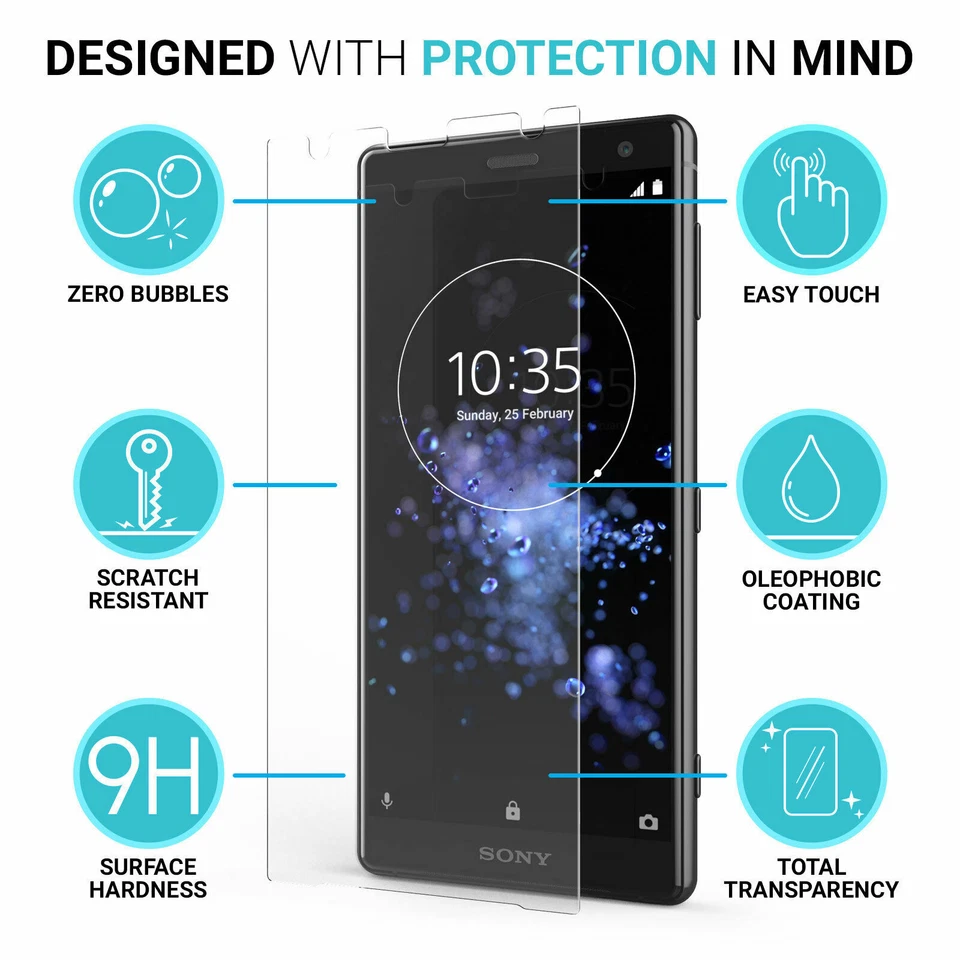 For Sony Xperia X XZ XZ1 XZ2 Z1 Z2 Z3 Z5 P Tempered Glass Screen Protector AU - Image 3 of 4