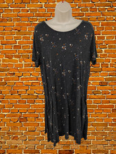 FAT FACE UK 14 GREY POLKA DOT CASUAL SHORT SLEEVE POCKET TUNIC T SHIRT DRESS