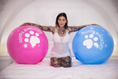 1 x Sempertex 24'' HAPPY BIRTHDAY Riesenballon * PINK OR BLUE * GIANT BALLOON *
