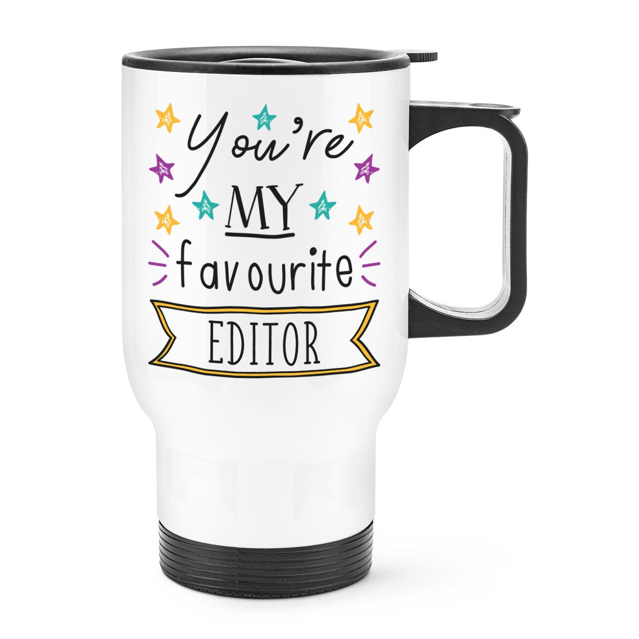 You're My Favourite Editor Stars Travel Mug Cup With Handle - Funny