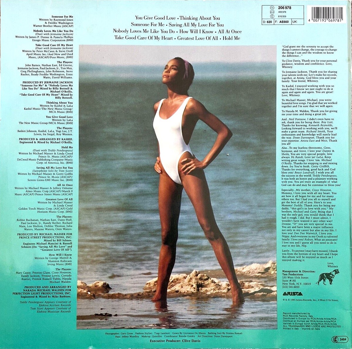 Whitney Houston: 1985 (Jermaine Jackson, Teddy Pendergrass) LP-New Whitney Houston: 1985 (Jermaine Jackson, Teddy Pendergrass) LP-New