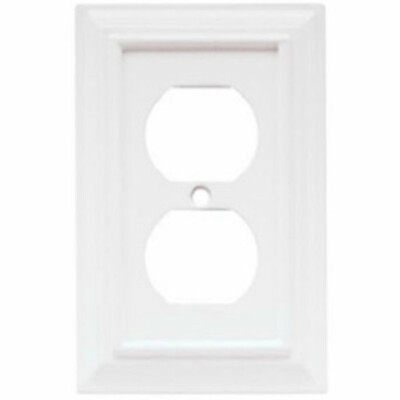 Hampton Bay W31558-W White Architect Single Duplex Wall Plate Cover
