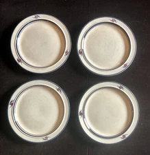 Vintage Macys The Cellar Japan Set of 4 PERIMETER Salad Luncheon Plate 7.25”