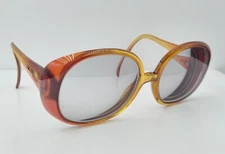 Vintage Geoffrey Beene GB01 Brown Round Sunglasses Germany FRAMES ONLY