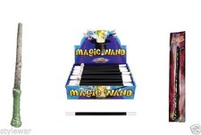 New WIZARD FANCY DRESS MAGIC WAND WITH SOUND  LIGHT BOOK DAY WEEK Accessory