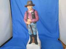 Vintage 1969 Lionstone Whiskey  SHERIFF Sculptured Porcelain Decanter
