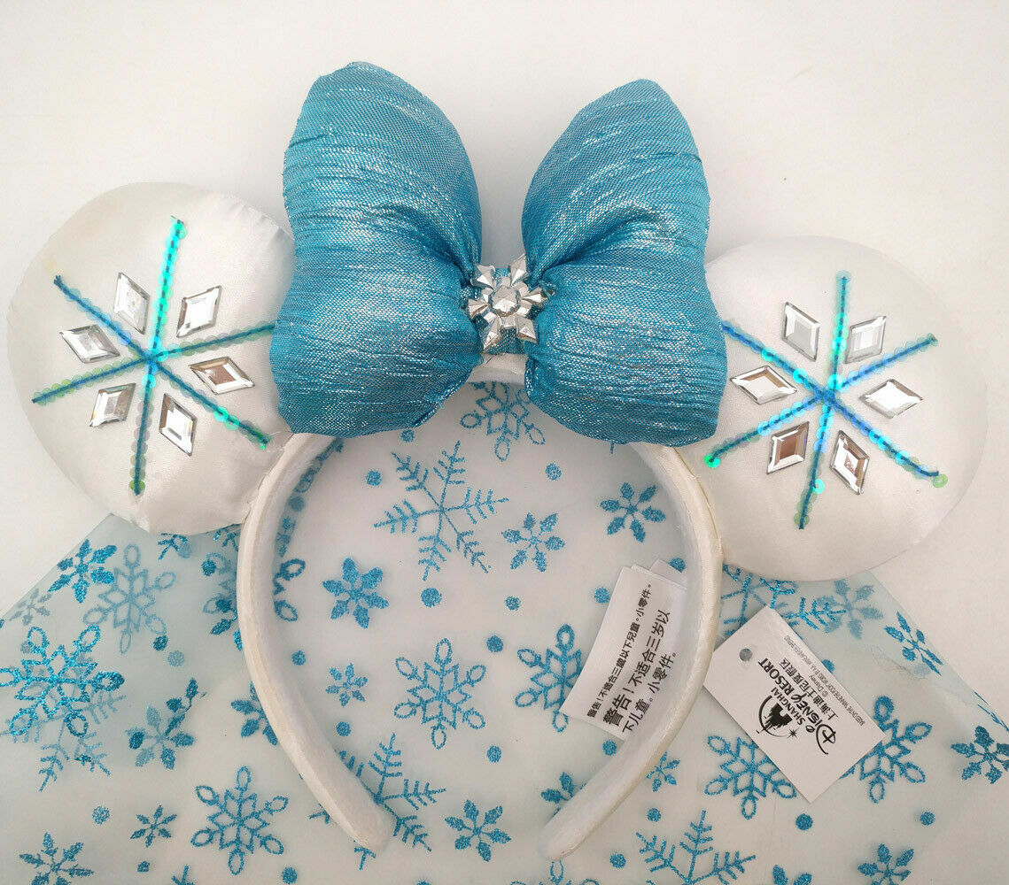 Minnie Mouse Ears Snowflake Elsa Frozen Snowflake Crystal  display picture 2