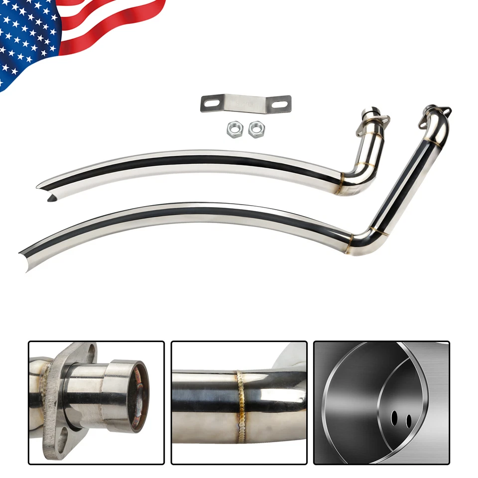 Shortshots Staggered Exhaust Pipes For Kawasaki Vulcan 900 Classic / Custom - Image 2 of 4