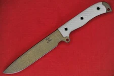 Busse Custom Boss Jack .22" Bronze INFI Blade w/Large Choil, Grey G10 Handle