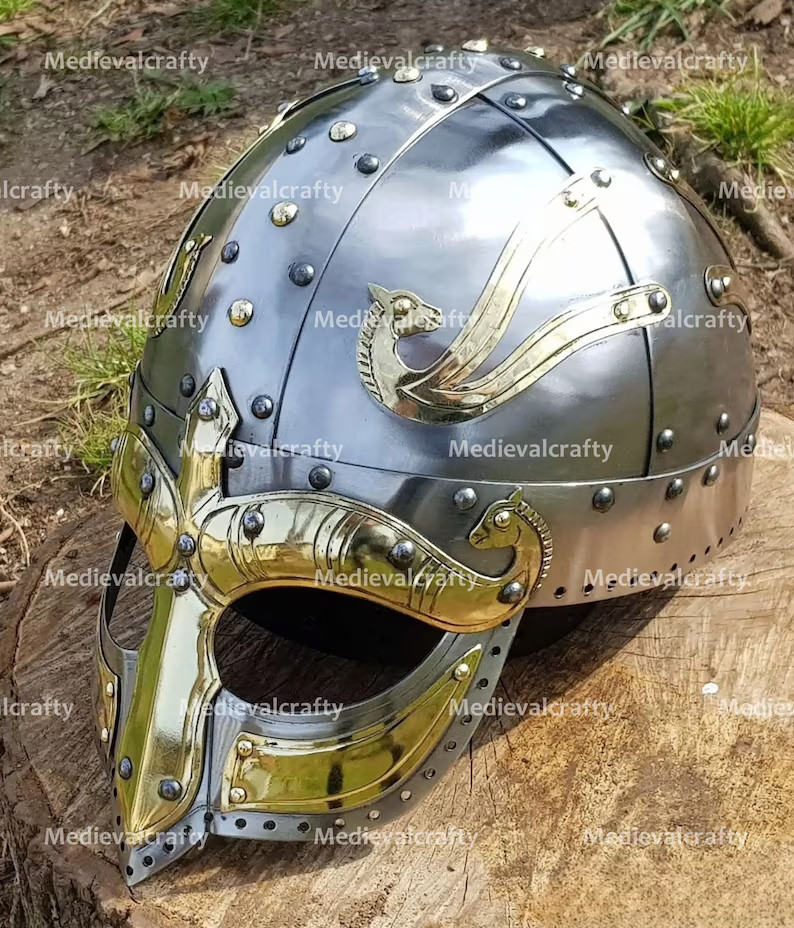 Casco vikingo medieval de leifur de acero calibre 18 vallas vikingas medievales casco Fanta