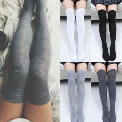 Women Girls Over The Knee Long Knit Warm Soft Socks Thigh High Stocking Tights