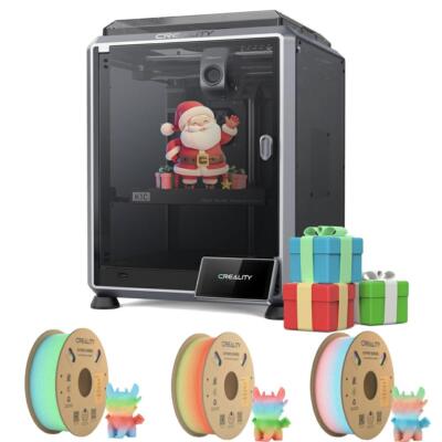 Creality K1C 3D Printer Upgraded 600mm/s High-Speed + 3 Rolls Hyper Rainbow PLA