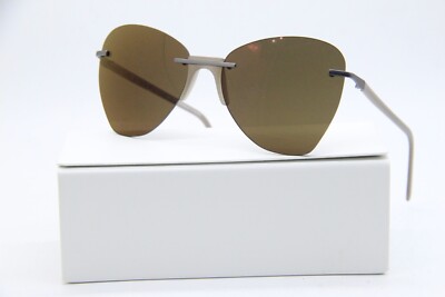 NEW ANDY WOLF ARIA COL. D WHITE HEAT GREY AUTHENTIC SUNGLASSES W/CASE 60-18