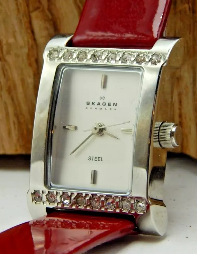 Skagen ladies watch clearance with swarovski crystals