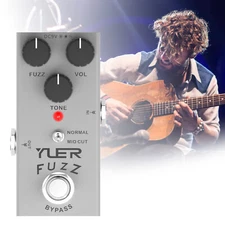 YUER RF-11 Electric Guitar Pedal FUZZ 9V DC Full Metal Shell True Bypass