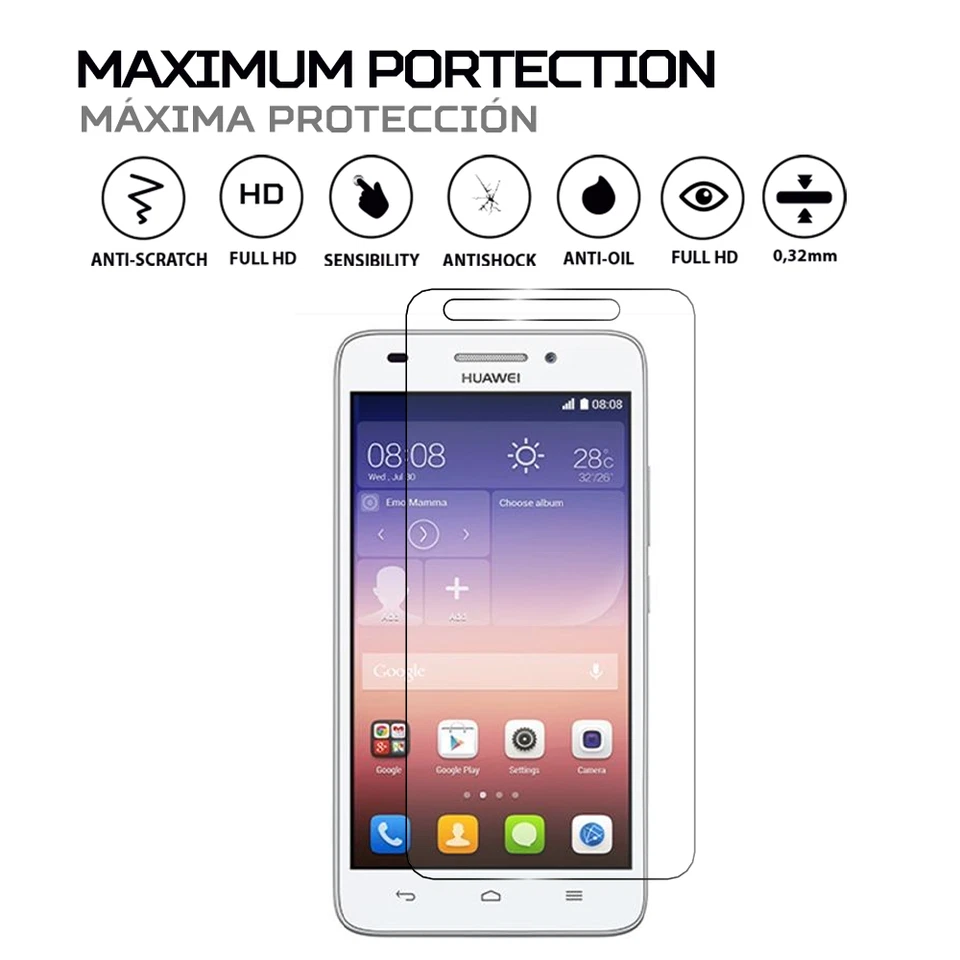 ANTISHOCK Protector Pantalla para Huawei Ascend G620s Foto 2 de 4