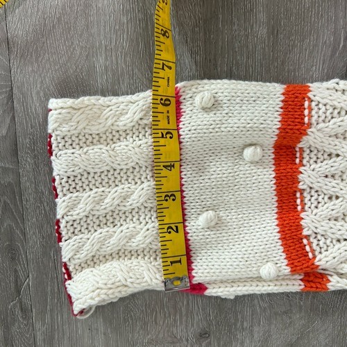 Gap Kids- Winter Scarf- Knitted- Wool Acrylic- cream, colorful- ltassels - Picture 3 of 10