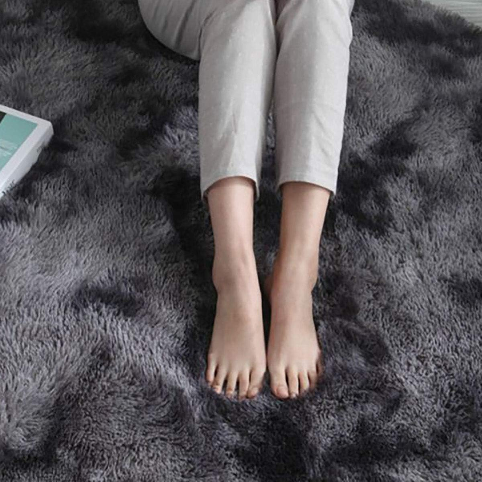 Leesentec round Rugs Bedroom Carpets Shaggy Rug Fluffy Soft Area Rug