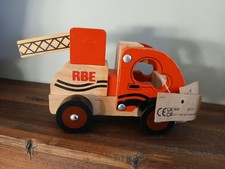 Vintage Bino Wooden Toy Firetruck. Made In Slovakia. New with Tags.