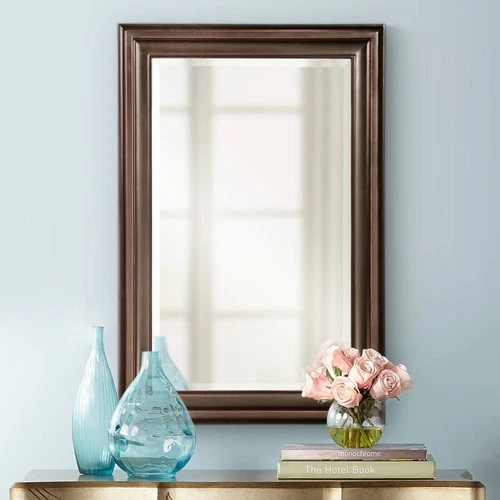 Howard Elliott George 24" x 36" Oil-Rubbed Bronze Wall Mirror - Picture 1 of 5