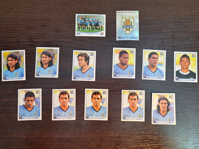  Uruguay National Team Panini World Cup 2010 Lot   13 Stickers Cavani, Godin