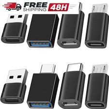 8-Pack USB to USB C Adapter Set, Type-C Female to USB Male Converter for Laptop