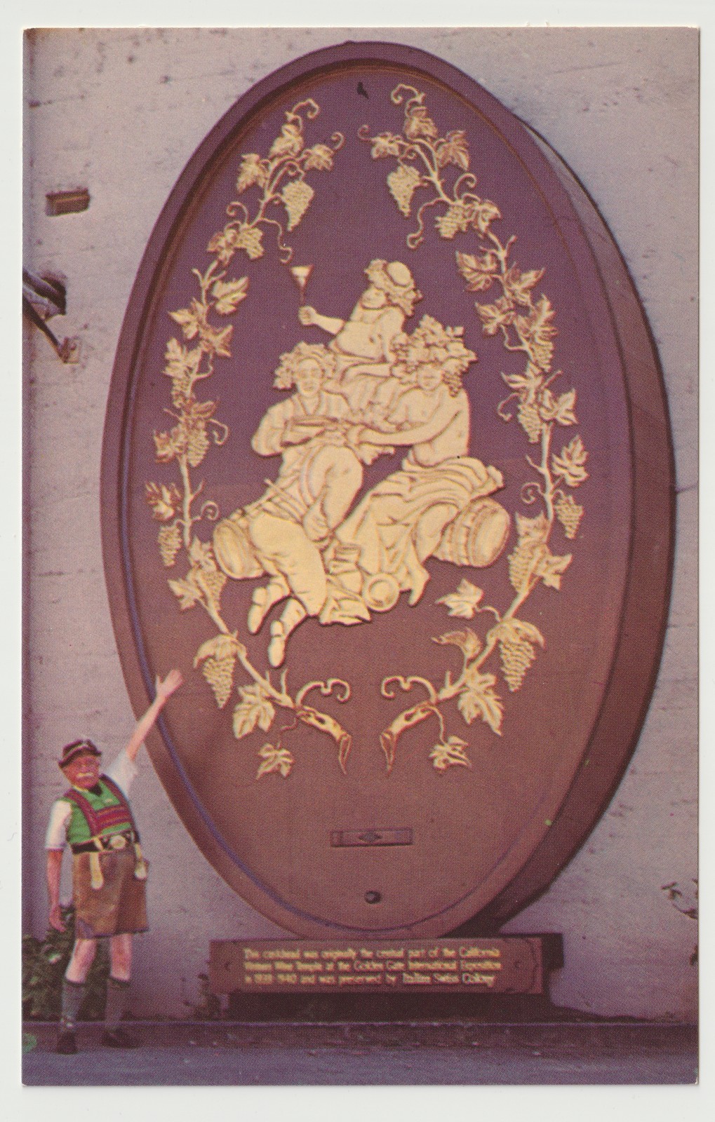 Asti California Bacchus Italian Swiss Colony Vintage Chrome Postcard