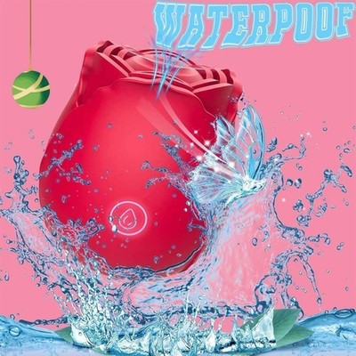 Happy Meeting Rose Shaped Mini Massage Vibrator for Women Chinese Red  Sealed