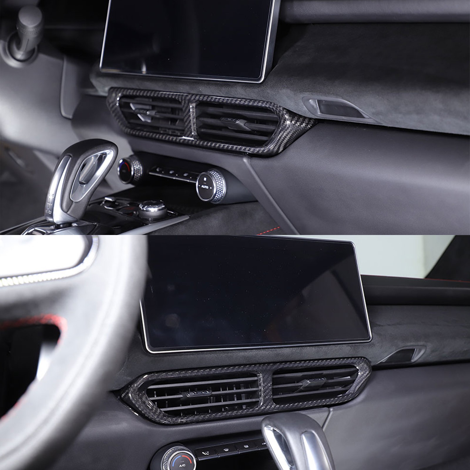 Center Dashboard Air Vent Outlet Cover For Lotus Emira V6 GT4 2022+ Real Carbon