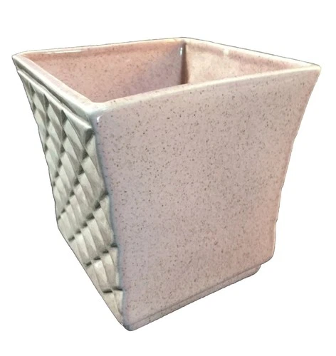 Vintage Red Wing Pottery 1577 Square USA Decorative Planter Vase Pink