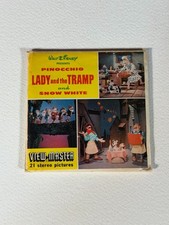 Vintage 1950s View-Master Disney Pinocchio Lady Tramp Snow White Complete B315