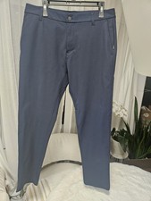 Lululemon ABC Slim-Fit Pant Men's 34 x 32 Warpstreme 5-Pocket Navy Blue