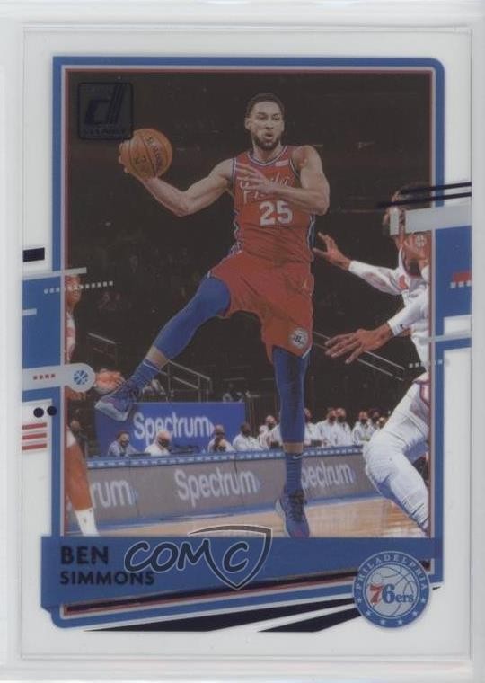 2020-21 Panini Clearly Donruss Purple Ben Simmons #3 e2z
