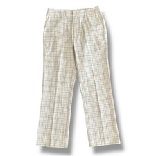 Joie Dicra Porcelain Grid Check Straight Leg Pants Size 4 NWT